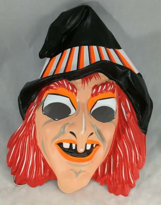 Vintage Ben Cooper? Witch Halloween Mask - Circa 1960 - 70s - Usa - Witchiepoo?