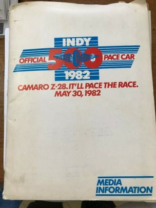 1982 Chevrolet Z - 28/ Indy 500 Press Kit Media Release Photo Lineup