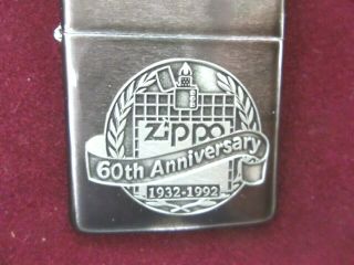 60TH Anniversary Zippo Lighter 1932 - 1992 5