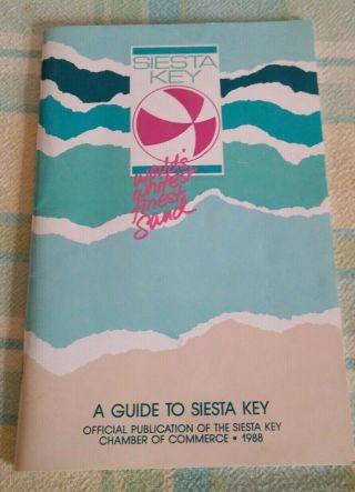 Vtg 1988 A Guide To Siesta Key Tourist Booklet