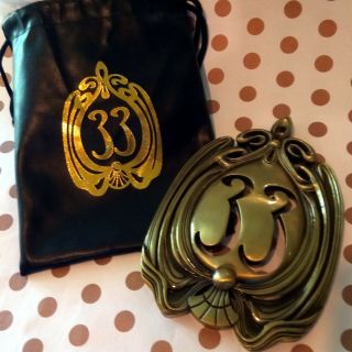 Disney Disneyland Club 33 Paperweight Metal 50th Anniversary With Bag
