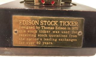 VINTAGE EDISON STOCK TICKER FIGURAL TABLE LIGHTER ADVERTISING MCGRAW - EDISON CO. 2