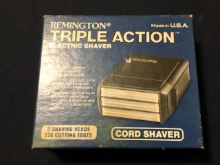 Vintage Remington Triple Action PM - 850 Shaver Triple Head Complete Package 2