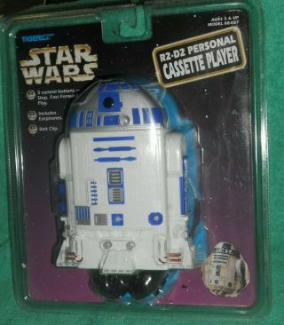 Star Wars R2 - D2 Figure Cassette Music Player Wearphones & Belt Clip 