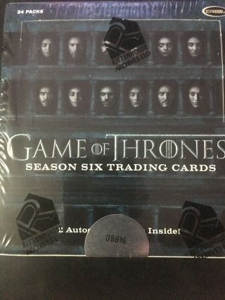 Game Of Thrones Season 6 Trading Cards Hobby Box Priority Mail