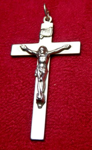 Catholic Bishops’ Estate Vintage Sterling Silver Rosary Cross Crucifix Pendant