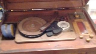 Vintage Silvertone 7086 Wire Recorder With Turntable and Wire 5