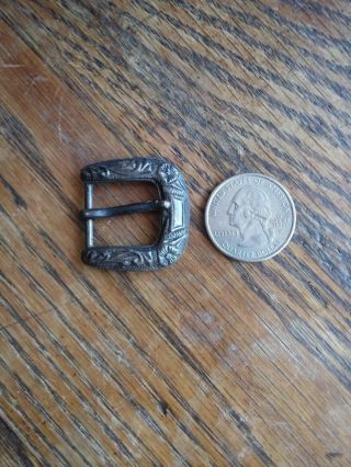 Vintage Small Sterling Silver Belt Buckle