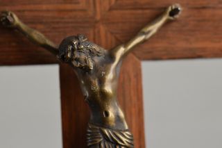 ⭐ Vintage Crucifix,  Religious Wall Cross,  Bronze Christ ⭐