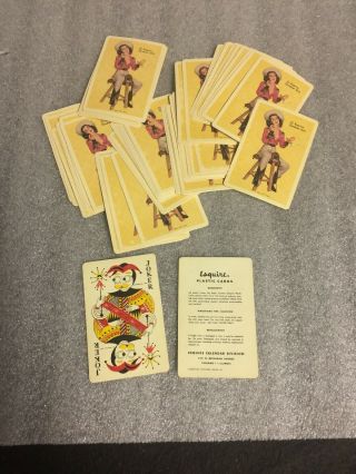 Vintage 1940’s - 50’s Esquire Risqué Playing Cards Outdoor Girl