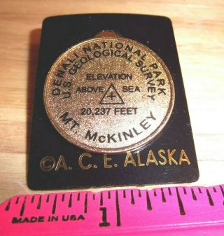 Alaska Lapel Pin Usgs Survey Marker Denali National Park,  Mt Mckinley 20,  320 Ft