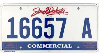 99 Cent Nos Recent South Dakota Commercial License Plate 16657a Nr