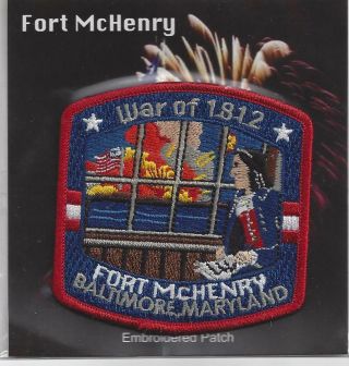 Fort Mchenry Baltimore Maryland Souvenir Patch War Of 1812
