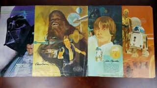 Set Of 4 Star Wars Posters - Coca - Cola Burger Chef - 1977