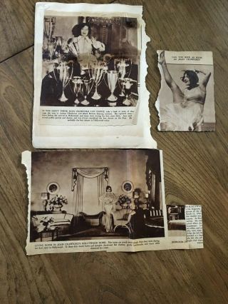 Vintage Joan Crawford Newspaper Clippings/articles/pictures - Mid 1940 