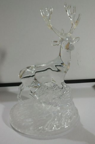 Vintage Rare Stag Deer Crystal D 
