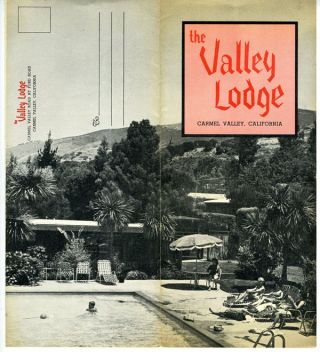 1950s Brochure The Valley Lodge Carmel Valley Ca