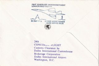 (28769) GB Cover Concorde 1st Flight London Washington 1976 2