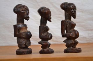 African tribal Art,  triple songye fetish statue from shaba DRC. 4