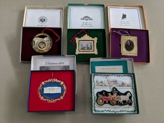 The White House Historical Association Christmas Ornaments 1996 97 99 2000 2001