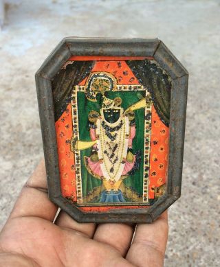 Vintage Lord Srinath Ji Print - Well Framed Picture