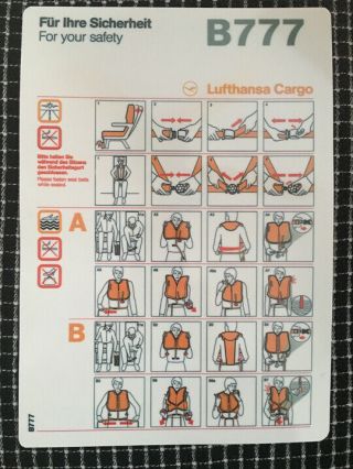 Safety Card: Lufthansa Cargo B777