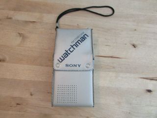 Vintage 1985 Tv Am/fm Stereo Mate Headphone Radio Watchman Sony