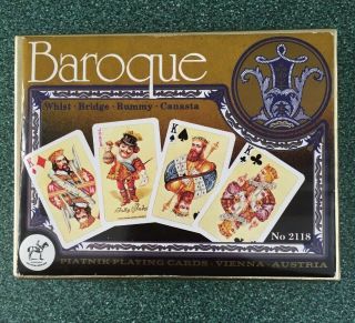 “baroque” Double Deck Playing Cards By Piatnik 1977.  Decks