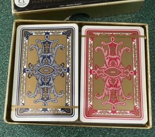 “BAROQUE” DOUBLE DECK PLAYING CARDS by PIATNIK 1977.  Decks 2