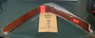 Vintage Left Handed Boomerang By Master Carver Hawes Made In Australia