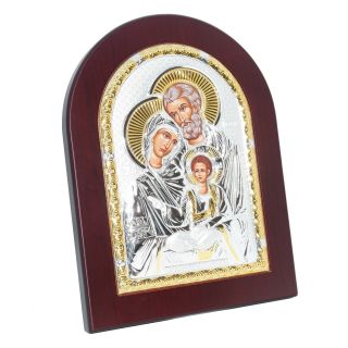 Orthodox Icon Silver Icon Byzantine Icon The Holy Family 21x15cm