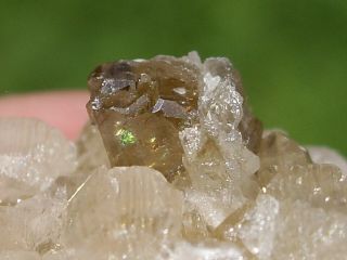 Large Fluorescent Cerussite Crystal Cluster with Minor Pink Barite Blades 63.  9g 3