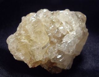 Large Fluorescent Cerussite Crystal Cluster with Minor Pink Barite Blades 63.  9g 8