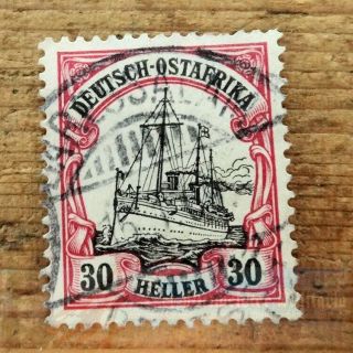 German East Africa – Stamp – 30 Heller – Postmarked Dar Es Salaam