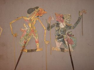 4 antique wayang dolls ARTEFACTS indonesia HG 5