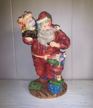 Dept 56 Santa Claus Christmas Figure “in The Spirit” Toy List Elves Elf