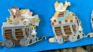 Snow White and the Seven Dwarfs Mine Car Mystery Train Disney 7 Pin Set 3