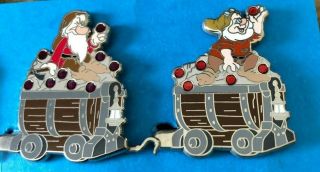 Snow White and the Seven Dwarfs Mine Car Mystery Train Disney 7 Pin Set 6