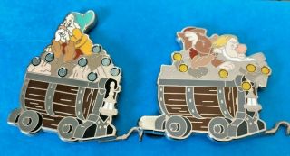 Snow White and the Seven Dwarfs Mine Car Mystery Train Disney 7 Pin Set 7