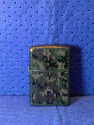 Vintage 1991 Anniversary Camouflage Zippo Lighter