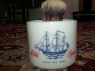 Vintage Old Spice Shave Mug And Brush.  Con.  Brush Made In Germany.  Shulton
