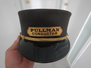 Early Pullman Conductors Cap Old Railroad Conductor Hat Train Engine History