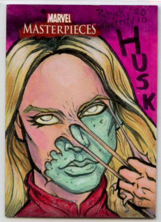 2008 Marvel Masterpieces 3 Sketch Card - Patrick Gerrity - Husk - Artist Proof