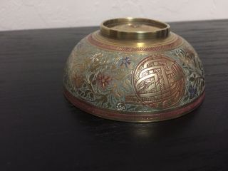 Unique Gold Colored Hand Carved Small Candy Dish Made In India
