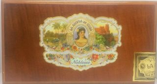 Solid Wood Empty Cigar Box - La Aroma De Cuba Noblesse Viceroy Limited Edition