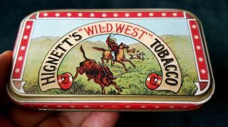 Vintage Tobacco Tin Hignett´s " Wildwest " Tobacco