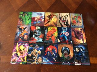 1993 Marvel Masterpieces Series 2 Complete Card Set Nm 1 - 90.  Avengers,  X - Men