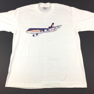 Vintage Federal Express T Shirt Size Large White Made In Usa Tee Jays