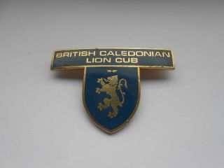 British Caledonian Airways Airline Lion Cub Shield Bar Enamel Badge