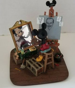 Walt Disney Mickey Mouse " Self Portrait " Statue W/coa - Charles Boyer Edition